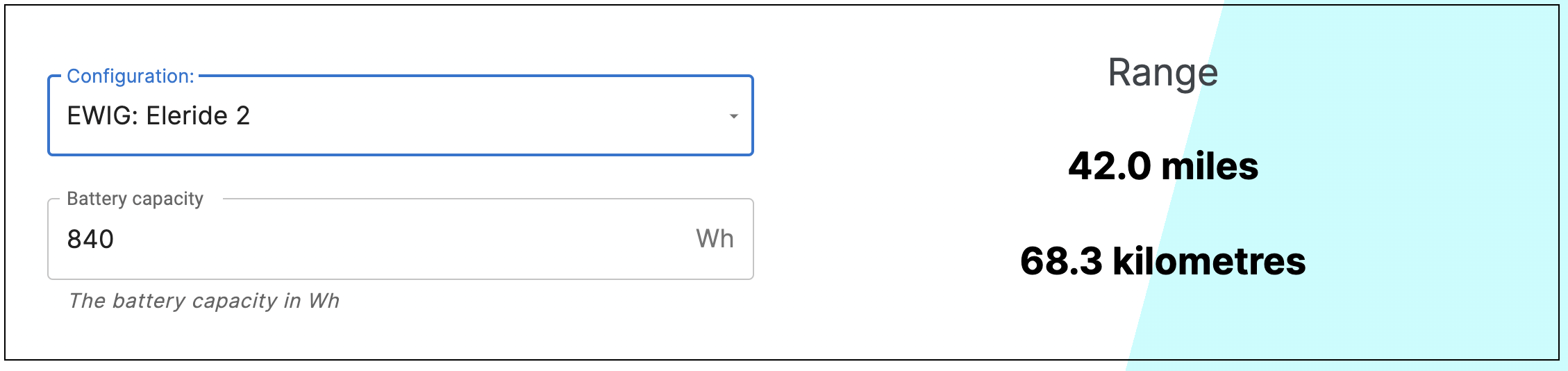 range details interface and results